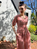 cottage dress - geo print