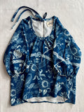gigi blouse - indigo prints
