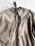 gigi blouse - gray & shell prints