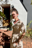 cottage dress - pale blue stripe
