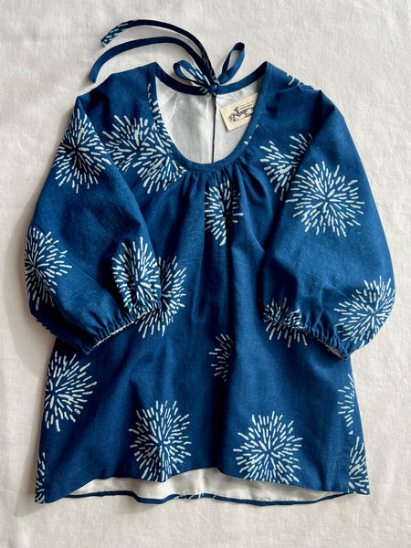 gigi blouse - indigo prints