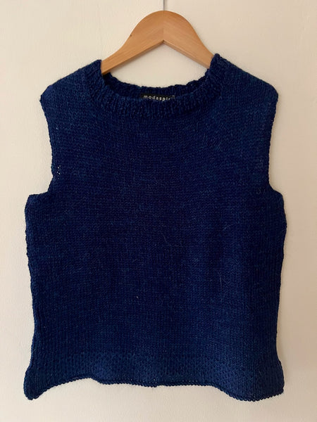 knit vest - midnight