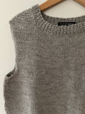 knit vest - silver